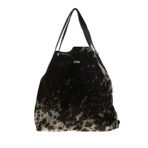 Owen Barry Backpack Shoulder Bag Leather Drawstring Mathilde Cowhide Western - Picture 1 of 14
